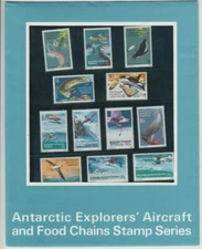 AAT stamps 1973 food chain inc aeroplanes set of 12 in official post office pack