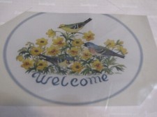 JANLYNN CROSS STITCH KIT WELCOME BIRDS  FLOWERS