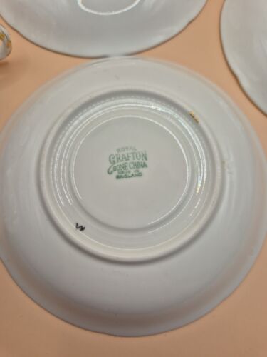 Royal Grafton 3x Tea Cup & Saucer Set - Pink Flower - Made in England - VGC - Bild 11 von 13