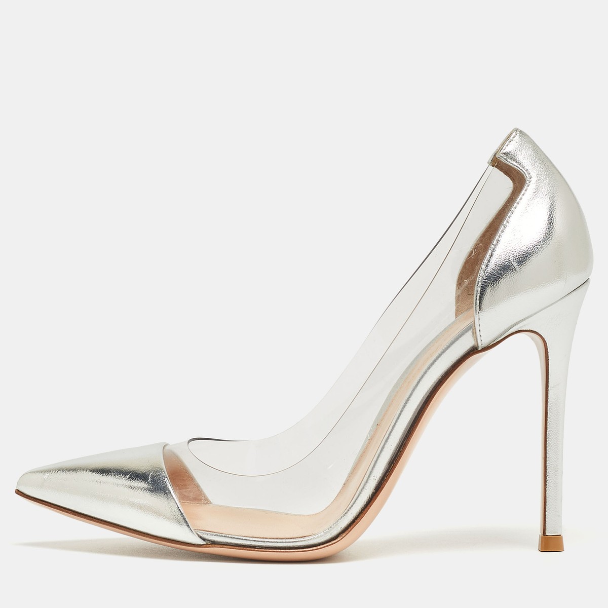 Gianvito Rossi Silver PVC and Leather Plexi Pumps Size 36 | eBay Gianvito Rossi Silver PVC and Leather Plexi Pumps Size 36 | eBay