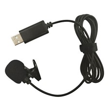 USB Wired Pro Lavalier Condenser Microphone Clip-On Mic Hands Free 2m L3Z6