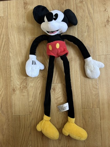 Rare Disney Parks Paris 18” Long Arms & Legs Mickey Mouse Soft Plush Toy - Picture 2 of 4