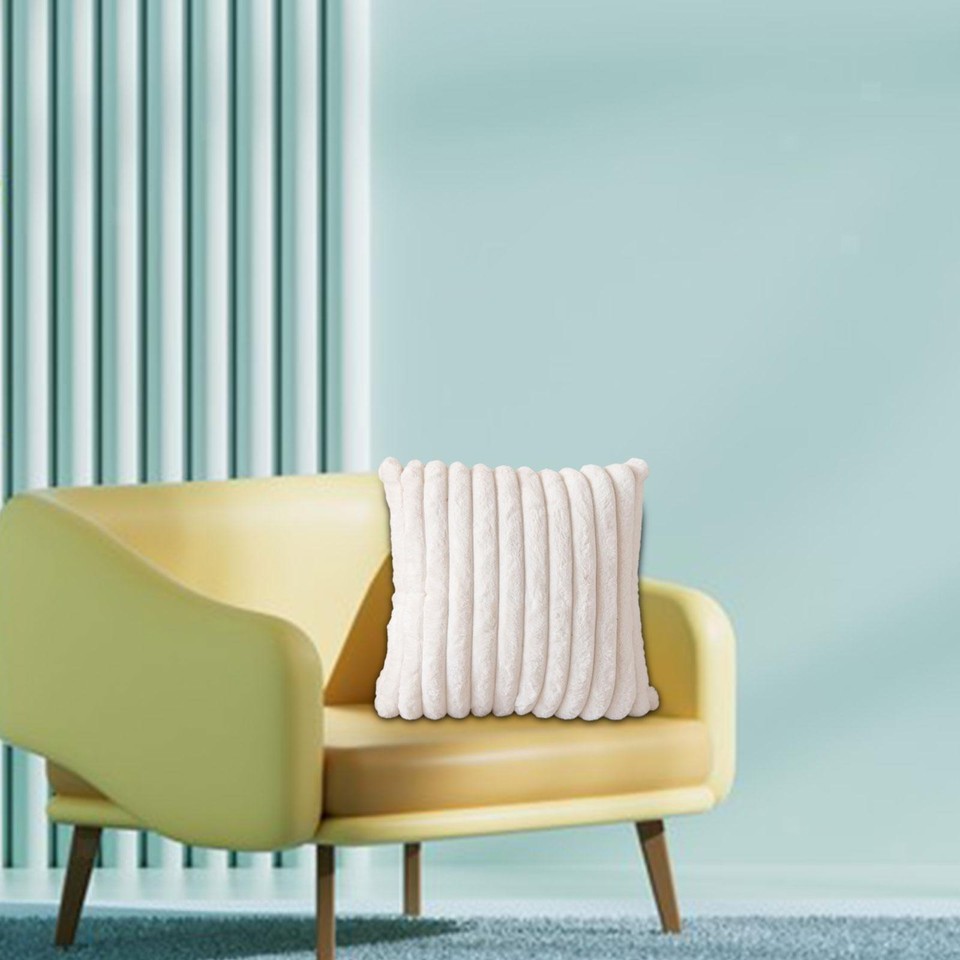 Plush Throw Pillow Cover Simple Modern Soft Pillow Case for Bed Sofa