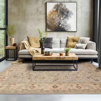 LoomBloom Multi Sizes Taupe Hand Tufted Traditional Abstract Wool Area Rug