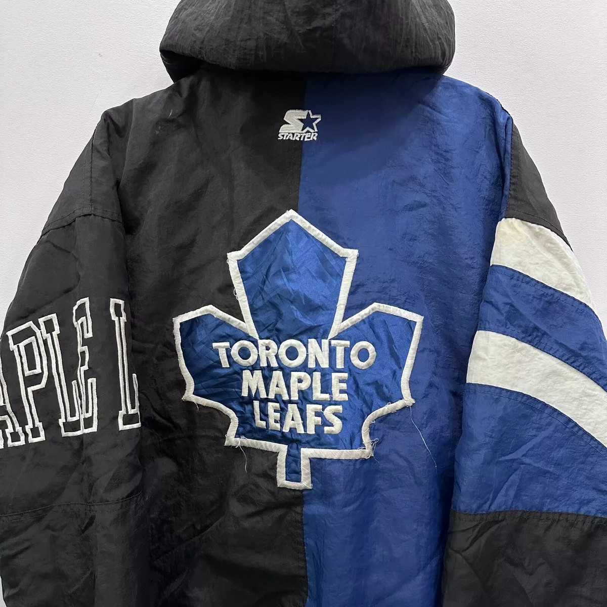 VINTAGE Starter Jacket Toronto Maple Leafs Pullover Size M 90s NHL
