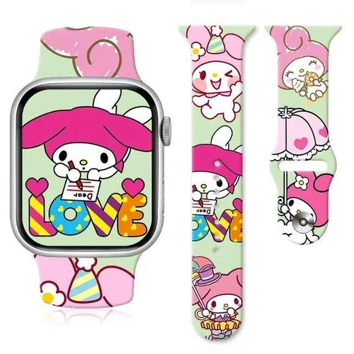 Anime Sannrio My Melody Cinnamoroll Kuromi Uhrenarmband für Apple Watch 8765 Stra - Bild 46 von 58