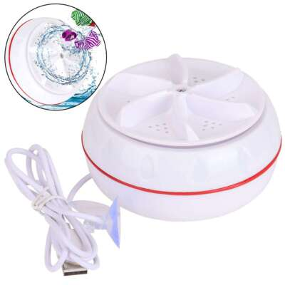 #ad USB Mini Washing Machine Portable Ultrasonic Turbine Laundry Washer Travel Home $8.99