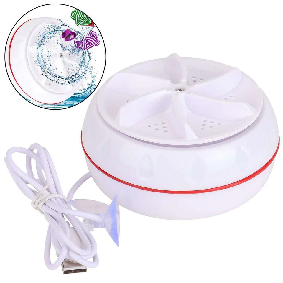 USB Mini Washing Machine Portable Ultrasonic Turbine Laundry Washer Travel Home