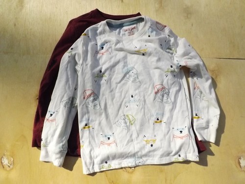 Größe 4t Jungen Langarm T-Shirt Set, Katze & Jack, Eisbär rot/weiß/creme 5-teilig - Bild 6 von 7