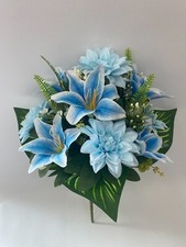 Lily Silk Flower Bunch Artificial – Faux Floral Bouquet for Home
