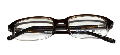 Robert La Roche Vienne RLR500 50-18 135 Brown Eyeglass Demo Frame - Picture 6 of 9
