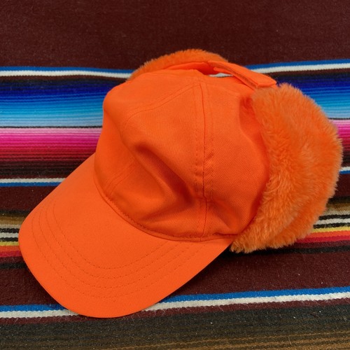 Paramount Outdoors Earflap Hat Sz M Insulated Blaze Orange Hunting Cap Faux Fur - Picture 8 of 11