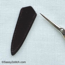 DOVO Extra Small Leather Scissor Sheath for 2-1/2"  3" Embroidery Scissors