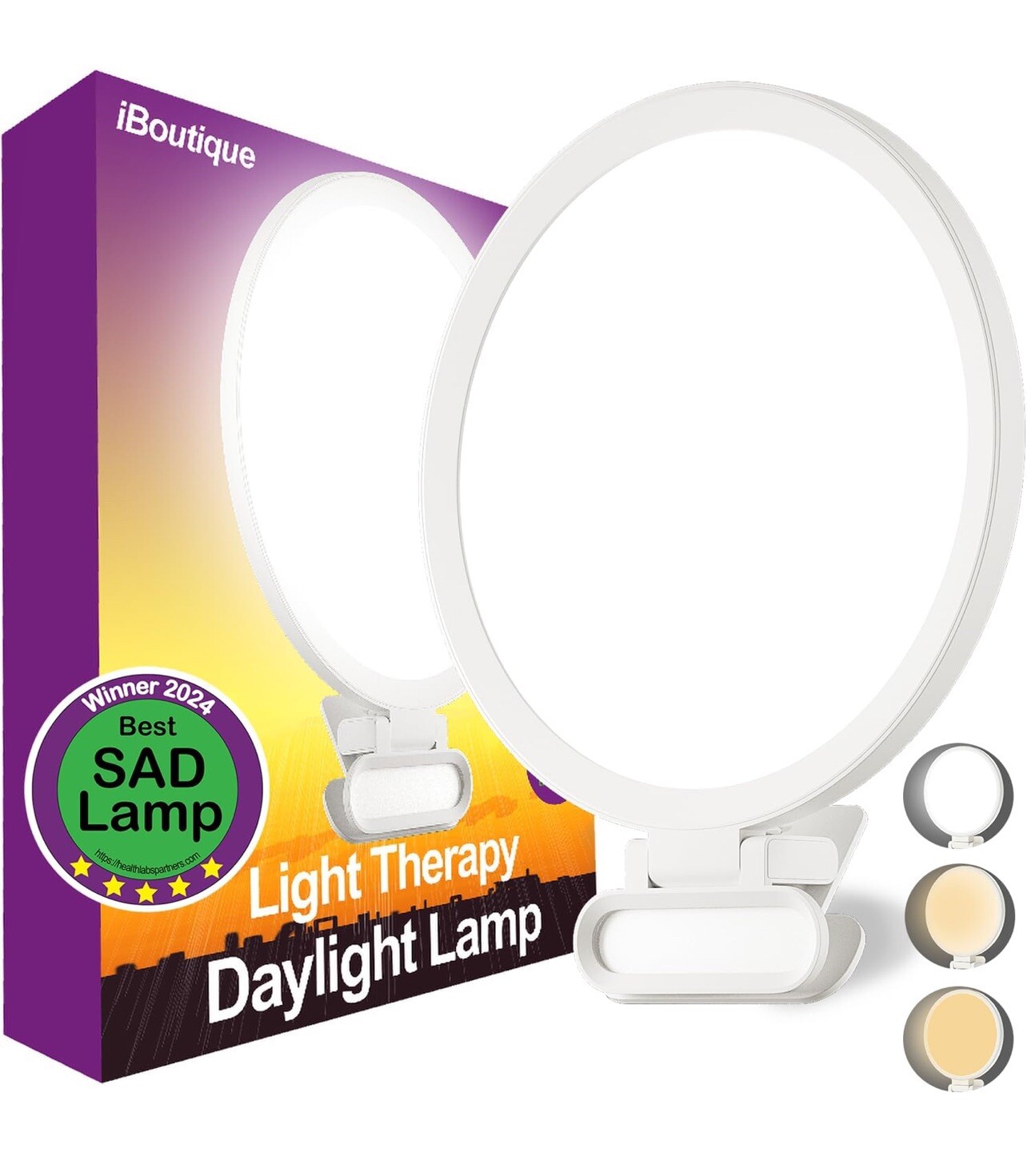 SAD Lamp Therapy Lamp 10k - 10,000 Lux Daylight Flicker Free Sun Light Optimized