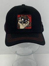 Tasmanian Devil Taz Looney Tunes Character Black Snapback Mesh Cap/Hat - NEW