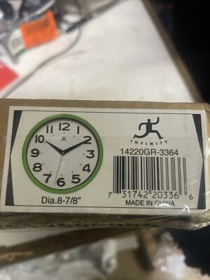 Infinity Instruments Metro Wall Clock 9  Diameter 14220GR-3364