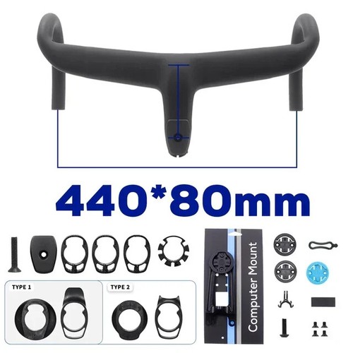 Carbon Road Bicycle Handlebar Full Internal Cable Integrated Handlebar 360-440mm - Picture 38 of 47