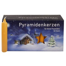 Pyramidenkerzen klein, natur ca. 14 x 74 mm 50 Stück/Pack Weihnachtskerzen