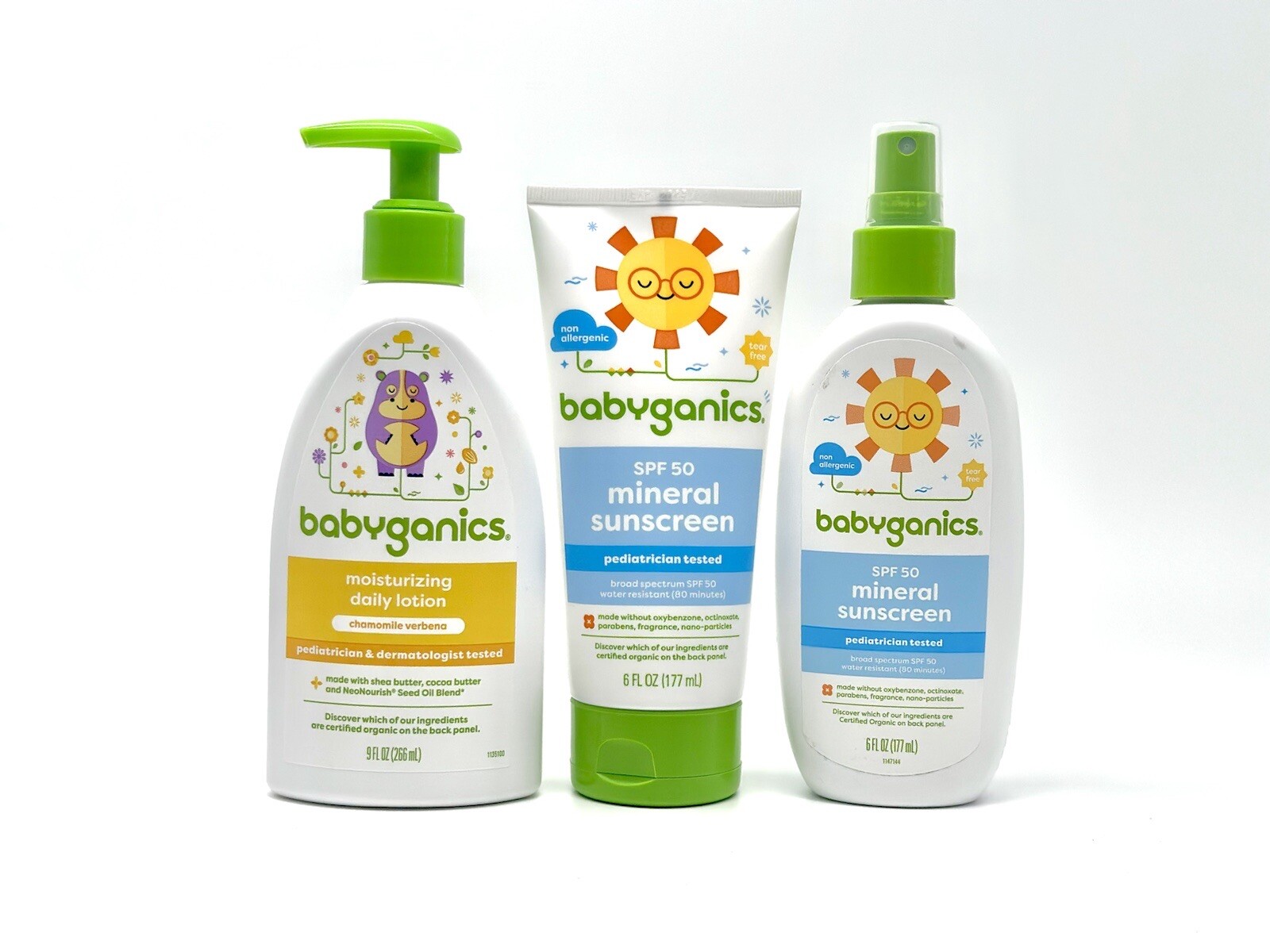 Babyganics Baby Skincare Summer Essentials Body Lotion Sunscreen SPF 50 3Pc Set eBay