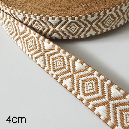Jacquard Trim Braid or Embroidered Ribbon Craft Sewing Retro Boho Ethnic Scandi - Picture 180 of 276