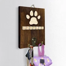 Personalized Dog Leash Hooks Memorial Cat Leash Hangers For Wall Pet Loss Gifts