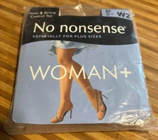 New No Nonsense Woman + Pantyhose Full Figure Shaper Beige Mist Size W2