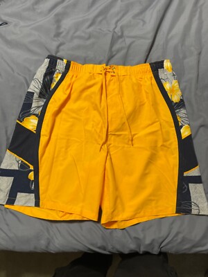 Pierre Cardin  Swim Trunks Mens Gold and Navy Size XL Board Shorts 