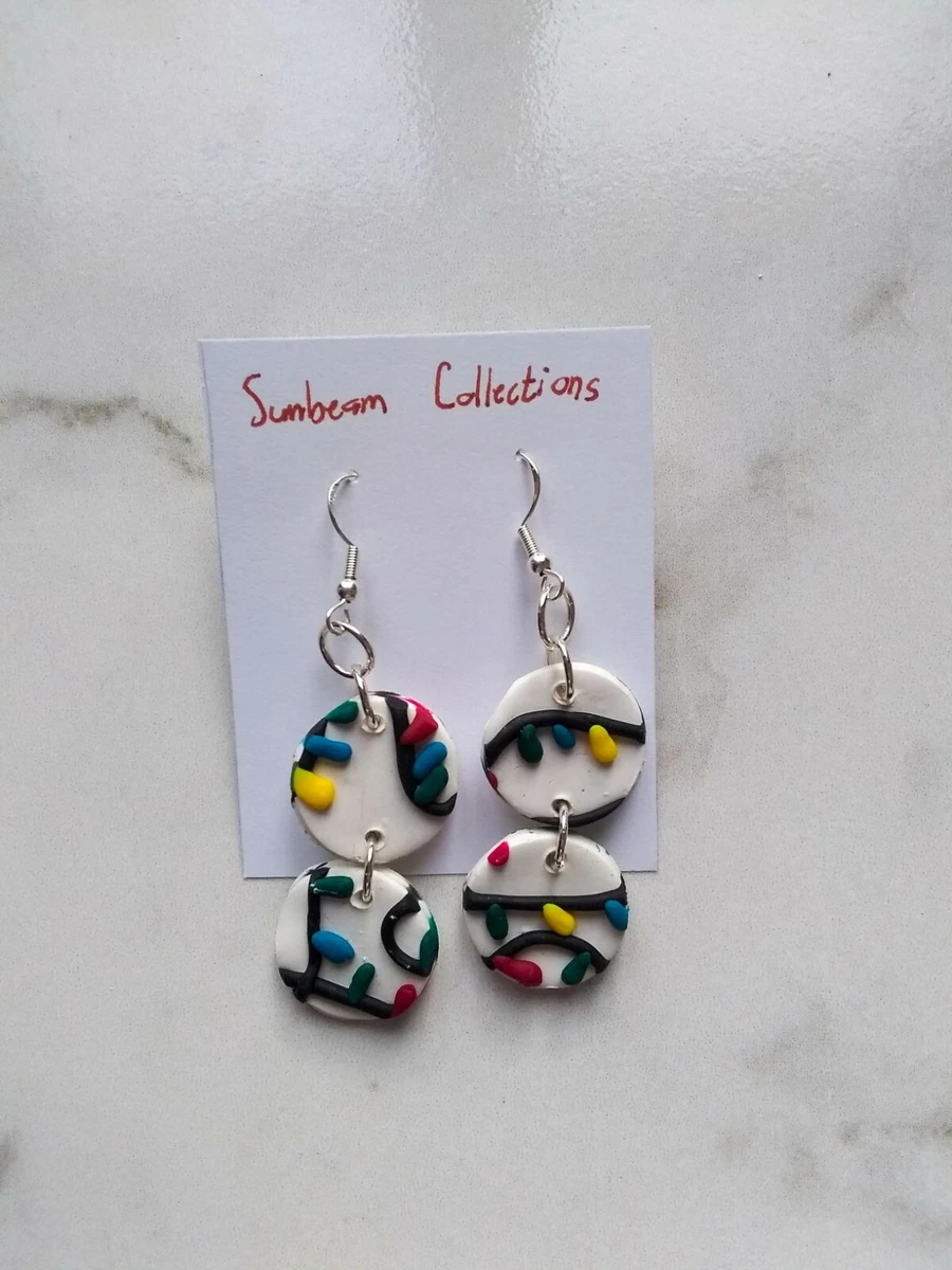 Polymer clay dangle best sale earrings