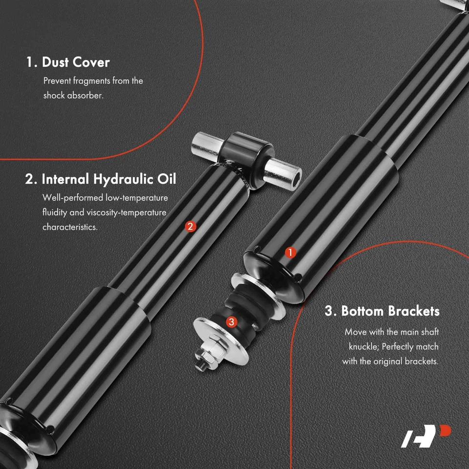 Amortecedor dianteiro A-Premium 2x para Ford Mustang II Pinto Mercury Bobcat - Imagem 3 de 4