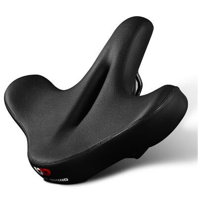 WEST BIKING Fahrradsattel Fahrrad Breiter Sattel Bequem Ergonomischer Schwarz