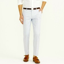 J.Crew Ludlow Suit Pant in Tessuti di Sondrio Italian Cotton 31/30 Blue