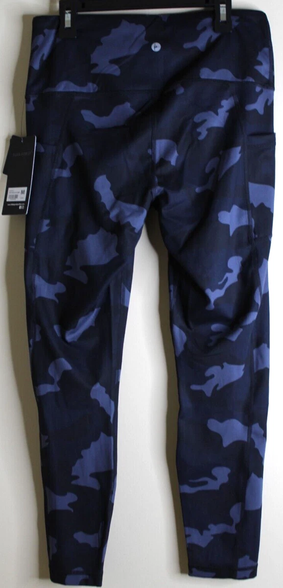 90 DEGREE BY REFLEX Hi Rise Camo Slate Combo Ankle Length Leggings