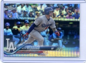 Alex Verdugo 2018 Topps Chrome Rookie Prism Refractor RC 167 Dodgers Yankees