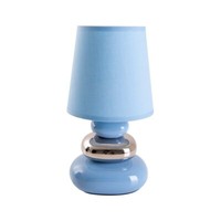 Tischleuchte Beistelllampe Schreibtischlampe Blau Schlafzimmerlampe H 31 Cm