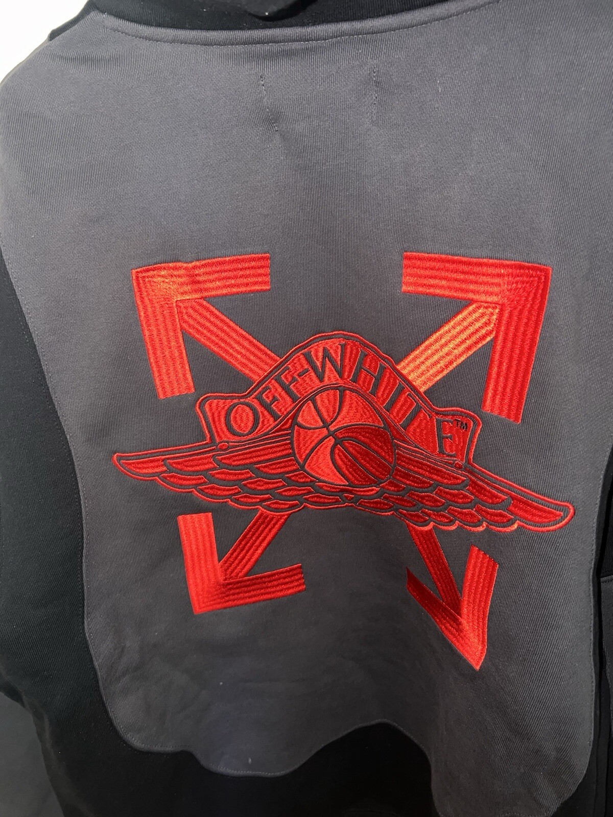 OFF WHITE X NIKE Felpa con cappuccio Nike Air Jordan x Off White 'Nero' taglia M