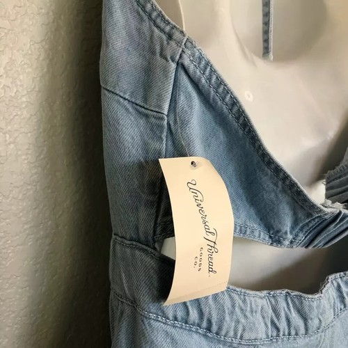 Universal Thread Women's Halter Neck Denim Maxi Dress Light Blue Size 16 - Bild 8 von 15