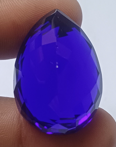 Large Blue Tanzanite 77.35 Ct. Pear Cut Loose Gemstone for Ring Pendant Bracelet - Picture 4 of 7
