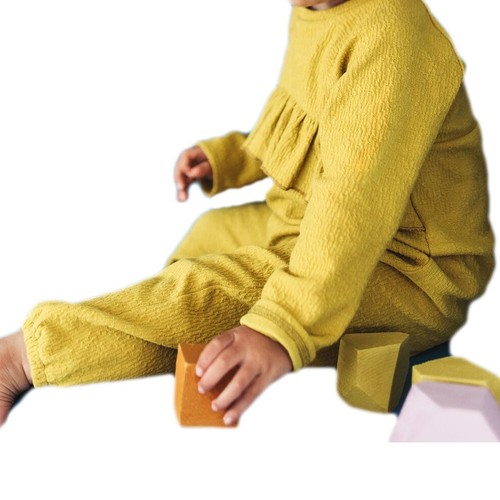 Zara Baby Girl Ruffled Jumpsuit Ochre 0371/559 Size 3-4 NWT - Picture 3 of 7