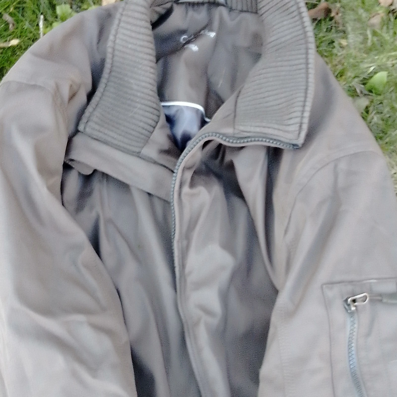 Calvin Klein Bomber Jacket Mens M Brown Lined Water Resistant Zip Coat NWT $150 image 4