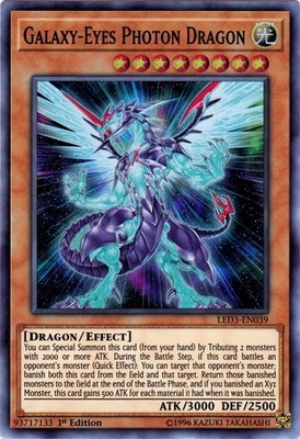 Galaxy-Eyes Photon Dragon - LED3-EN039 - Super Rare - 1st Edition x1 - Lightly P