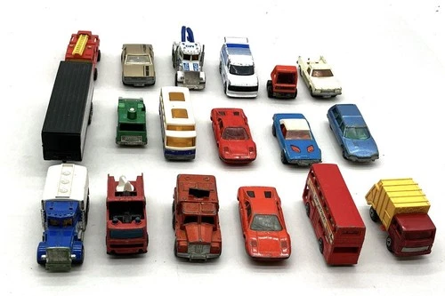 Matchbox Diecast Car & Truck Lot 19 Vehicles Vintage Lesney Superfast Era
