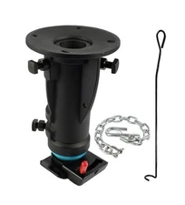 5th Wheel to gooseneck Adapter 12" to 16" Adjustable Height Converter Black