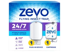 Zevo Flying Insect Trap & Cartridge - Plug in Fly Trap & Indoor Bug Catcher for
