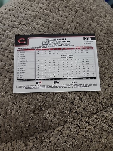 2025 Topps Series 1 - Hunter Greene #216 - Picture 2 of 2