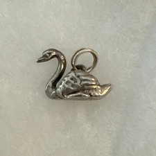 Estate Find, 3D Majestic Looking Swan, Charm/Pendant, Tested Silver