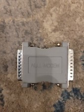 DB25 25-Pin Male/Male Null Modem Adapter Beige 