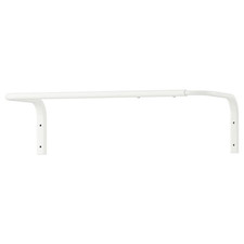 New IKEA Wall Mounted Clothes Rail Adjustable Bar Hanging Rack White 60-90cm