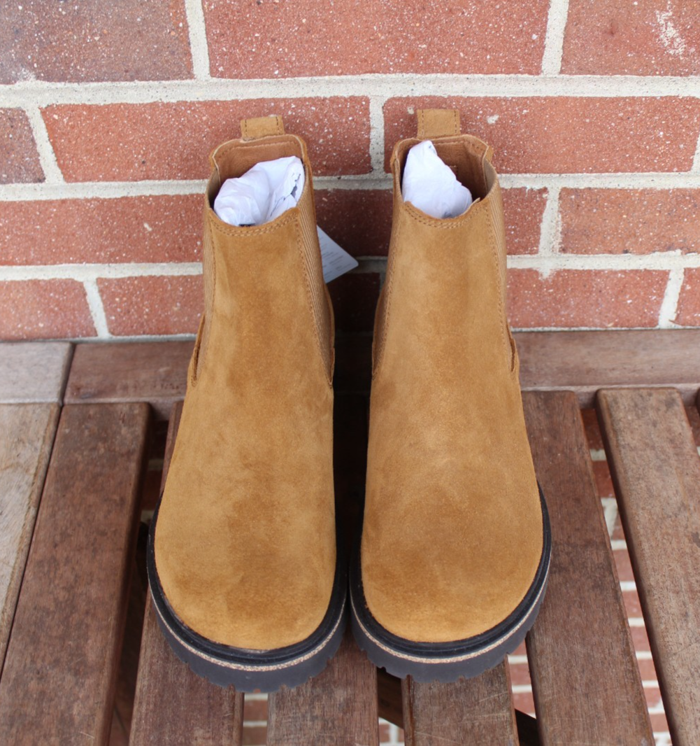 NWT Birkenstock Highwood Brown Suede Chelsea Boots EU 41 Narrow BIRKENSTOCK Highwood Chelsea Boots Slip-On Brown Suede  main image 4