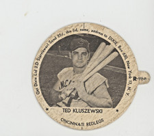 1954 Dixie Lids Baseball Hendlers Baltimore Brand Ted Kluszewski Redlegs