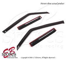 Black Tinted Out-Channel Vent Visor Deflector 4pcs 1992-2000 Mitsubishi Montero